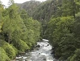 The Pass of Aberglaslyn, seen from Pont Aberglaslyn, Nantmor, 10.1 miles into the ride
